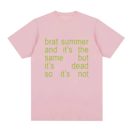 Charli XCX Brat Summer and It's Same Album T-Shirt Women's Fashion Harajuku T-Shirt Casual Comfortable Extra Large T-Shirt