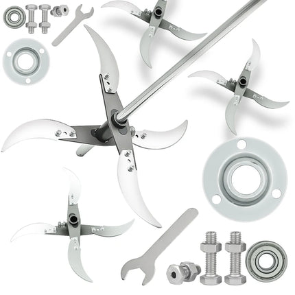 Multifunctional Grass Cutting Blade Set Edges Vegetable Chopping Tool Stainless Steel Rust-Resistant Blades Farm/Home Gardening