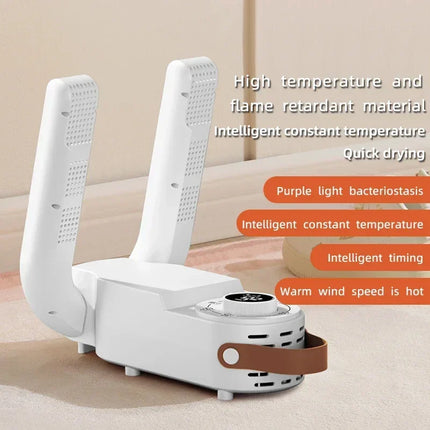 Shoe Dryer Quick Drying with Intelligent Timer Adjustable Deodorizing Sterilizing Shoe Warmer Heater for Household