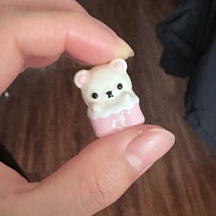 Rilakkuma Keycaps Adorable Relax Bear Artisan Keycap for Magnetic Switch Mechanical Keyboards Ultimate Desk Setup Essential