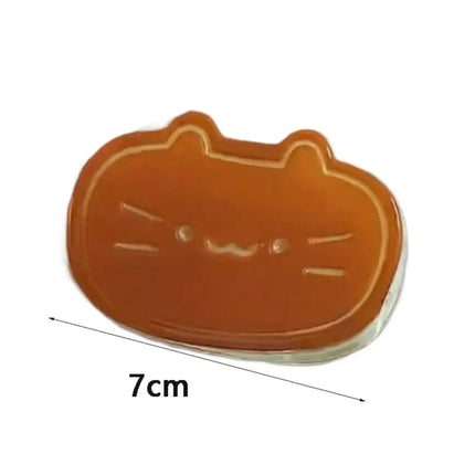 Sticky Cute Cat Cheese Bread Pinch Toy Pressure Relief Soft Fingertip Toy Relieving Squeeze Decompression Slow Rebound Toy
