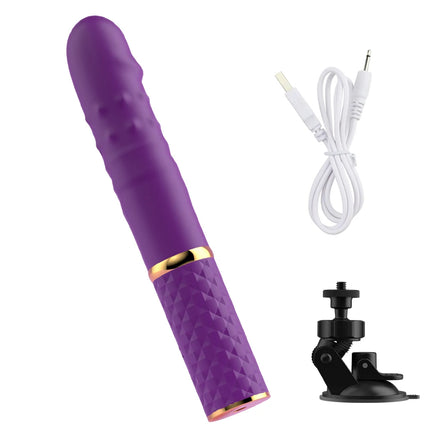 Mini Size Thrusting Dildo Vibrator Suction Cup G Spot Massager 10 Modes Clitoral Stimulator Adult Sex Toy for Women Beginner