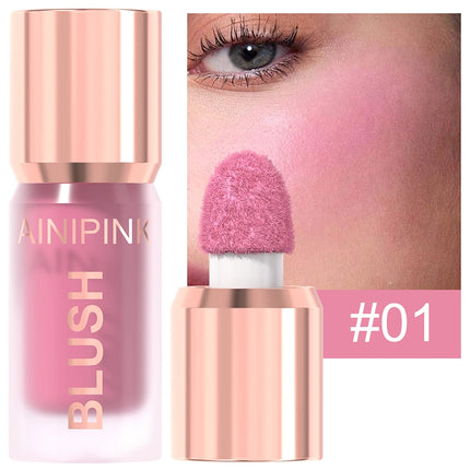Matte Liquid Blush Waterproof High Pigmented Smooth Non-Sticky Peach Pink Coral Daily Makeup Multi-use Blushing Glow Christmas