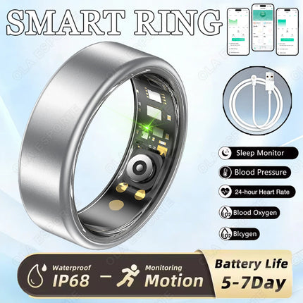 2026 New Smart Ring Men Women Various Colors Health Ring Heart Rate Sleep Monitoring Sports Waterproof Smartring for Android IOS