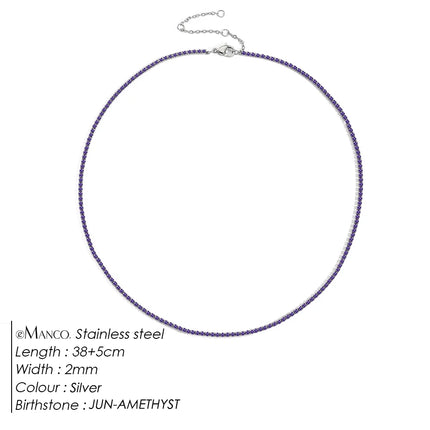 EManco Fashion Crystal High Quality Stainless Steel Gold Plated Necklace Ladies Charming Accessories Gifts Wholesale