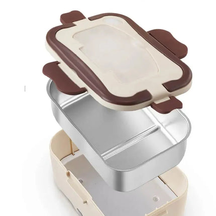 12V/24V Car Electric Lunch Box 1.5L Portable Food Heater Truck No Water Injection 304 Stainless Steel Heated Bento Keep Warm Box