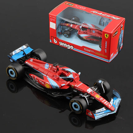 Bburago 1:43 2024 F1 Alloy Car Model Formula Racing Die Cast Toy SF24 RB20 W15 MCL38 Red Bull Mercedes New Season