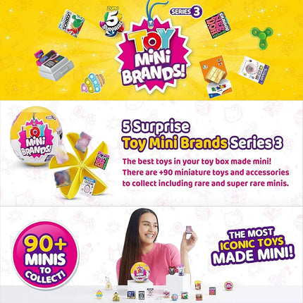 5 Surprise Mini Brands Series 1 by ZURU Mystery Real Miniature Collectible Toy Capsule Anime Figure  Slime surprise toy