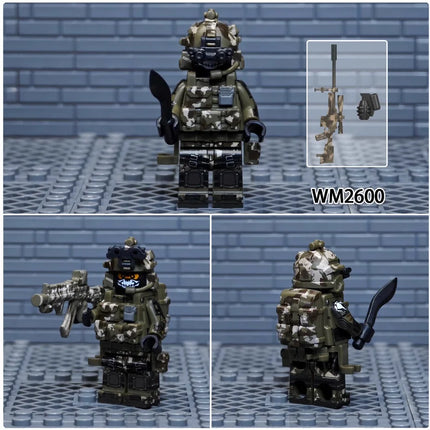 WM6147 WM6168 WM6169 Military Series SWAT Special Forces Building Block Commando Soldier City Police Cap Mini Action Figure Toys