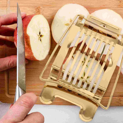 Egg Slicer Fruit and Cutting Gadget for Fruits Vegetables Separator Tool Golden All Purpose
