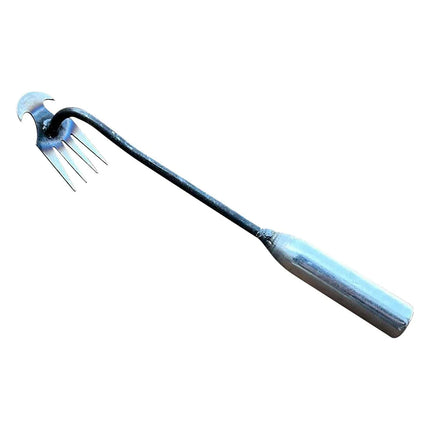 Hoe Weeding Artifact Uprooted Grass Tools Garden Hoe Rake Steel Farm Tools Small Hoe Loosen with 4 Teeth The Soil Wild Vegetable