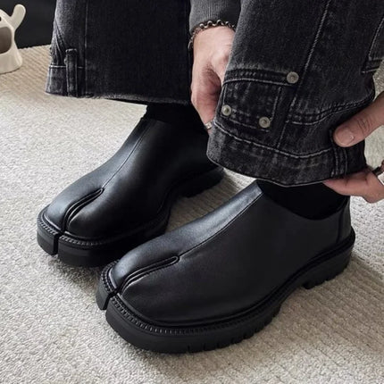 Chunky Platform Slip-on Tabi Loafers Women Brand Designer Split Toe Size 35-45 Unisex Concise Fashion Pig Trotter Shoes 2025
