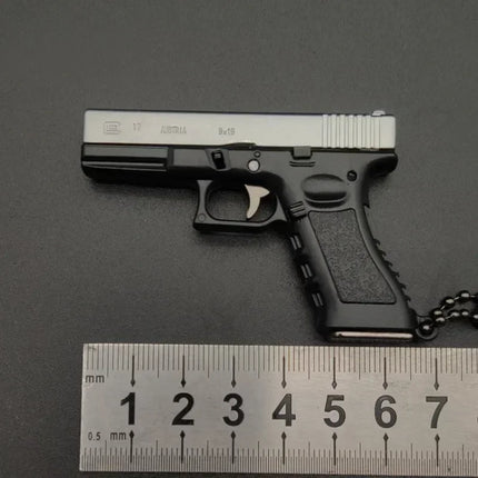 Semi-Alloy 1:3 Pistol Model Metal Mini G17 Toy Gun Detachable DIY Keychain Pendant Ornaments Children's Toy Christmas Pendant