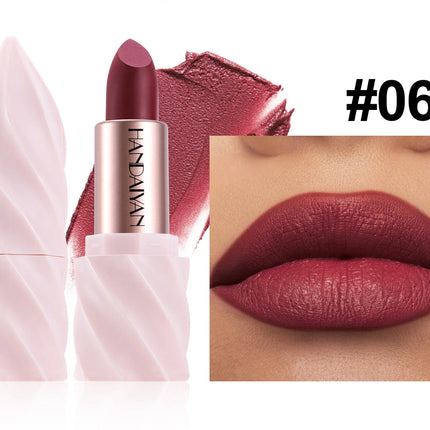 Matte Velvet Lipstick Ice Cream Long Lasting Waterproof Nourishing Moisturizing Highly Pigmented Satin Lip Gloss Non Stick Cup