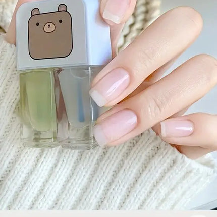 D01 water-based armor oil 2-Bottle Set No-Bake Nail Polish Quick-Dry Long-Lasting Peelable Water-Based Nail Polish Kit