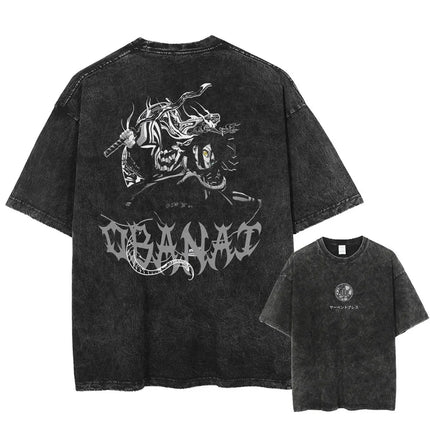 Bleach Ichigo Kurosaki T Shirt Set Men Vintage Washed Cotton Short Sleeve Tops 2025 Summer Anime Graphic Tees Hollow Mask