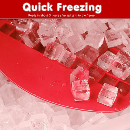 Silicone Ice Cream Tools 160 Grid Mini Foldable Space Saving Silicone Ice Tray Ice Mold For Whiskey Cocktail Ice Making