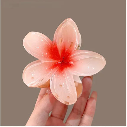 Bohemian Flower Hair Claw Clip For Women Sweet Floral Hair Claws Crab Clamp Barrettes Hawaiian Headwear Beach Accessories Girl