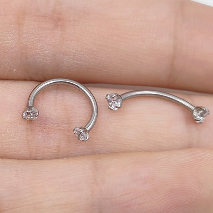 1/5/10pcs G23 Titanium Piercings Labret Stud Lip Nose piercing kit Eyebrow C rod Body Jewelry ASTM-F136 Cartilage Earring