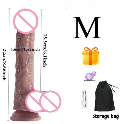 Wearable Realistic Double Silicone Anal Butt Plug Big Dildo Masturbator Huge Penis with Suction Cup Adult Sex Toys  for Women18+