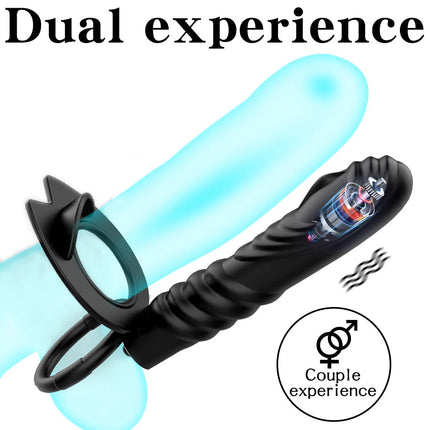 Double Penetration Strapon Dildo Vibrator Silicone Strap On Penis Anal Plug Cock Ring Adult Sex Toys for Men Women