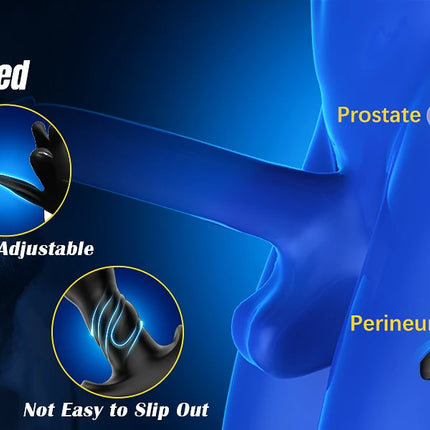 Remote Control Prostate Massager Vibrator Sex Toys Men Anal Plug 9 Tension Shock Flapping Thrusting Vibrating Butt Plug for Gay
