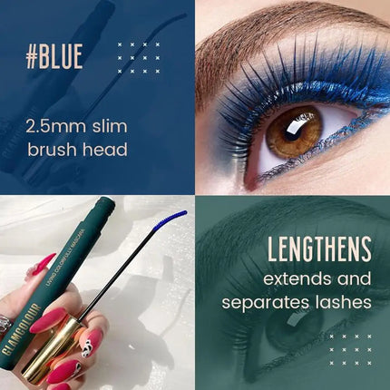 Mascara Long Lasting Waterproof Sweatproof Silk Fiber Thick Curling Eyelash Extension Volume Smudge-proof Quick Dry Non-blooming