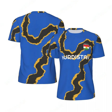 KURDISTAN 3D Print Sport Quick-dry Breathable Men T-shirt Outdoor Football Jersey Club Fan Team Short-sleeve Clothing Summer Top