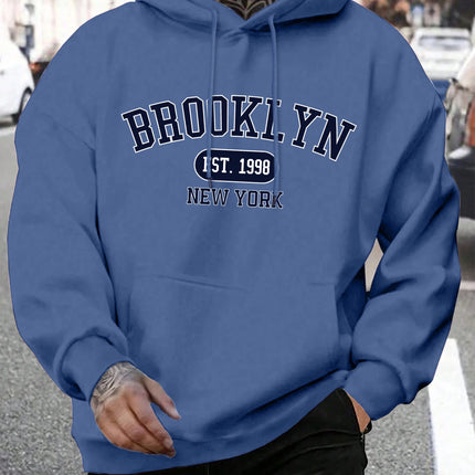 Brooklyn Est 1998 New York Printing Men Hoodies Harajuku Crewneck Hoodie Fashion Oversize Hoody Autumn Comfortable Tracksuit