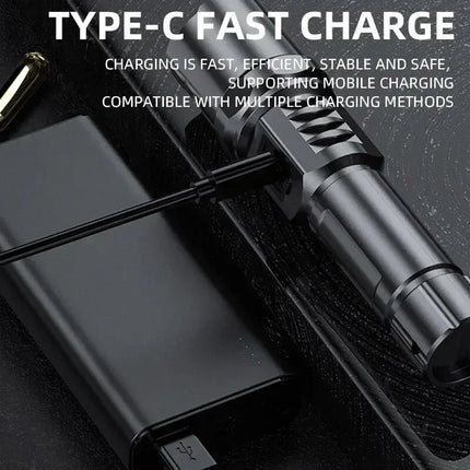 Super Bright LED Flashlight USB Rechargeable Flashlights with Tactical Zoom High Power Spotlight Outdoor Camping Fishing Torch