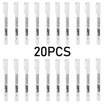 New 1/2/3PCS Waterproof Metal Marker Permanent White Paint Pen Washing Art Painting Graffiti Pens Fabric Wood Leather Marker1MM