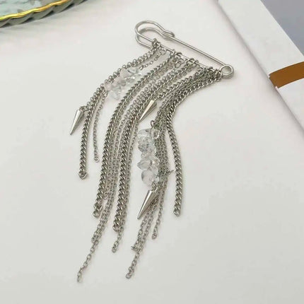 PuRui Trend Creative Silver Color Tassel Pendant Anklet Chain Women Paperclip Foot Ankle Chain with High Heels Accessory Jewelry