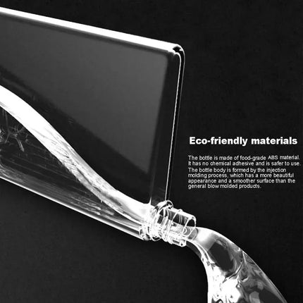 1pc Portable Clear Reusable Slim Flat Water Bottle 420ml Transparent Cup for School Sports Travel Drinkware