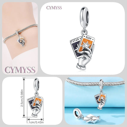 S925 Sterling Silver Charm Bead Angel Prayer Travel Memorial Pendant Fine Birthday Gift Fit Bangle Bracelet Necklace DIY Jewelry