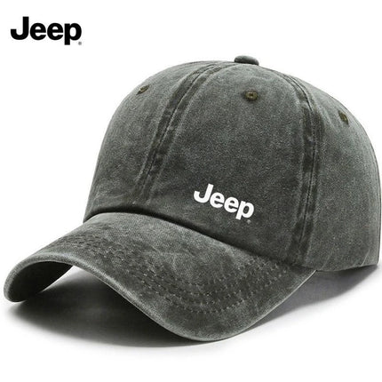 Jeep men's washed retro fabric baseball cap multifunctional men's and women's outdoor sun hat summer fashion sports duckbill cap