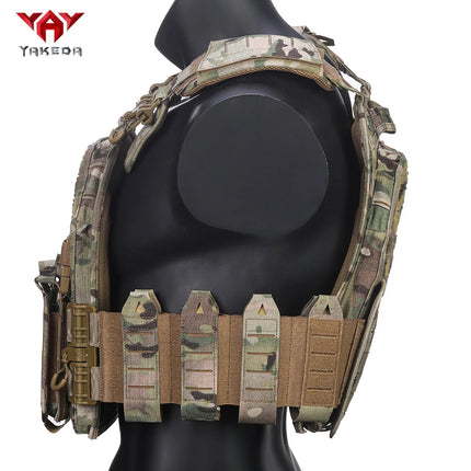 YAKEDA MOLLE Tactical Vest - 1000D Waterproof Training Vest with American Flag / YAKEDA MOLLE Tactical Vest - Waterproof Training Vest