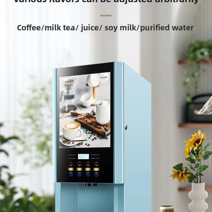 LXC automatic instant coffee machine household hot and cold water self-service milk tea juice soy  all-in-one machine commercial
