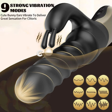 2026 Tornado Swirling G Spot Rabbit Vibrator 360° Rotating Thrusting Female Sex Toys for Clitoral Anal Stimulation Masturbation