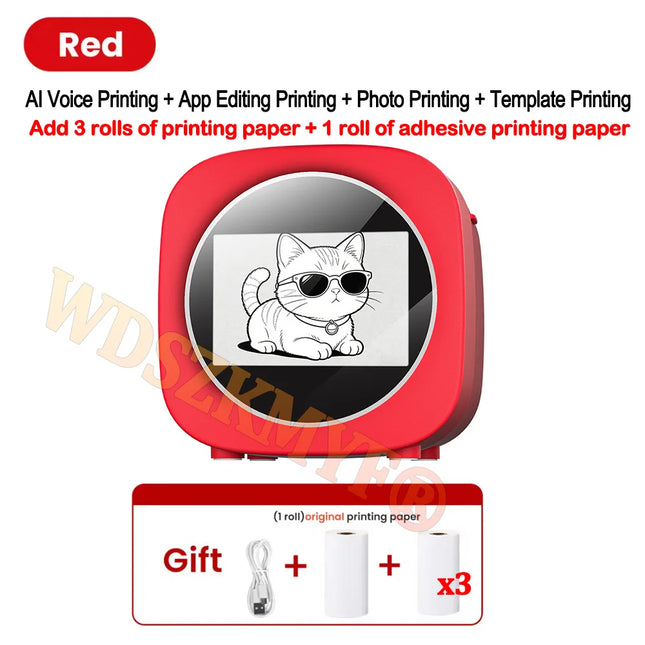New AI Magic Box Voice Control Portable HD Screen Printer for Kids Gift Drawing Printing Toy WIFI Android iOS thermal printer