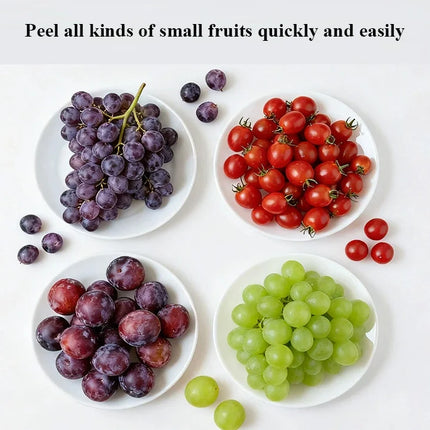 Kitchen Electric Grape Peeling Machine Small Fruit Cherry Tomato Peeler High Efficiency Grape Skin Removing Machine