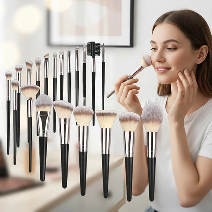 Professional 3-20PCS Makeup Brushes Set Soft Fluffy Foundation Eyeshadow Concealer Blending  Kabuki Women Beauty Tool