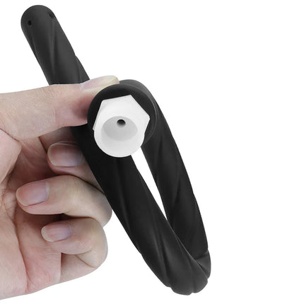 Deep Anal Plug with Washing Tube Long Silicone Buttplug Cleaning Accessory for Couples Vaginal & Anus Shower Sex Toy for Men
