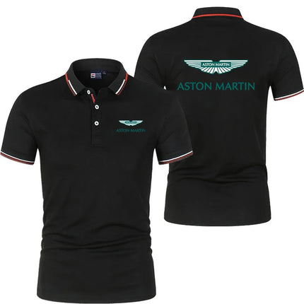 Aston Martin Racing Logo Men's Summer Short-Sleeve Polo Shirt, 2026 New Fashionable Men's Sports Top T-Shirt