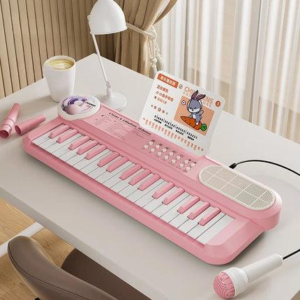 37 Key Children Electronic Keyboard with Microphone Baby Montessori Educational Toy Musical Instrument Kids Paly Music Piano Toy