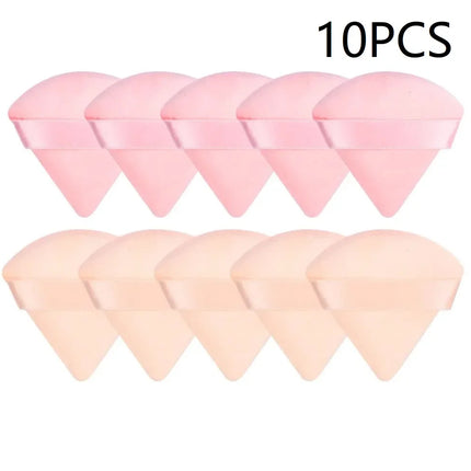 10PCS Puff Triangle Makeup Beauty Sponge Puff Triangle for Powder Makeup Blender Finger Puff Make Up Accessories Cosmetics PF03