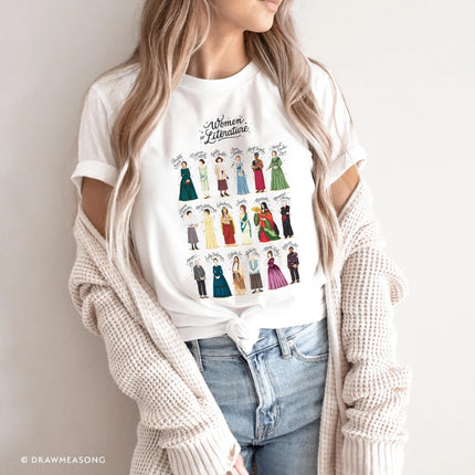 Women of Literature Shirt Literature Student Gift Teacher T-Shirt Empowerment Gift for Writer Book Club Gift Book Lover Literary