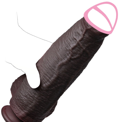 Realistic Silicone Dildo Black Soft Penis Sliding Foreskin Cock Male Genitals Vaginal Masturbation Suction Cup Dick Anal Sex Toy