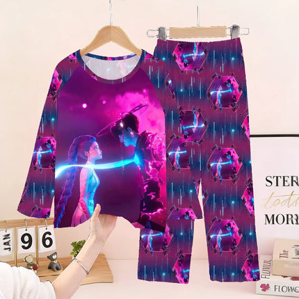 2026 Autumn Children Pajama Sets Cartoon Hunter Sleepwear for Kids 2-14years Teen Pijamas Boys Girls Loungewear Baby Clothes