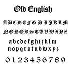 old english font / Silver / 40cm
