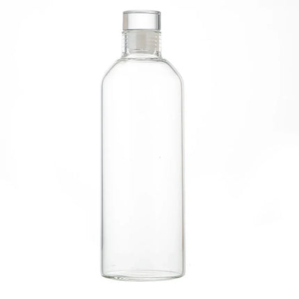 Glass Water Bottle with Leak-Proof Lid, Reusable Eco-Friendly Drinking Bottle Travel Mug for Drinks and Sauces